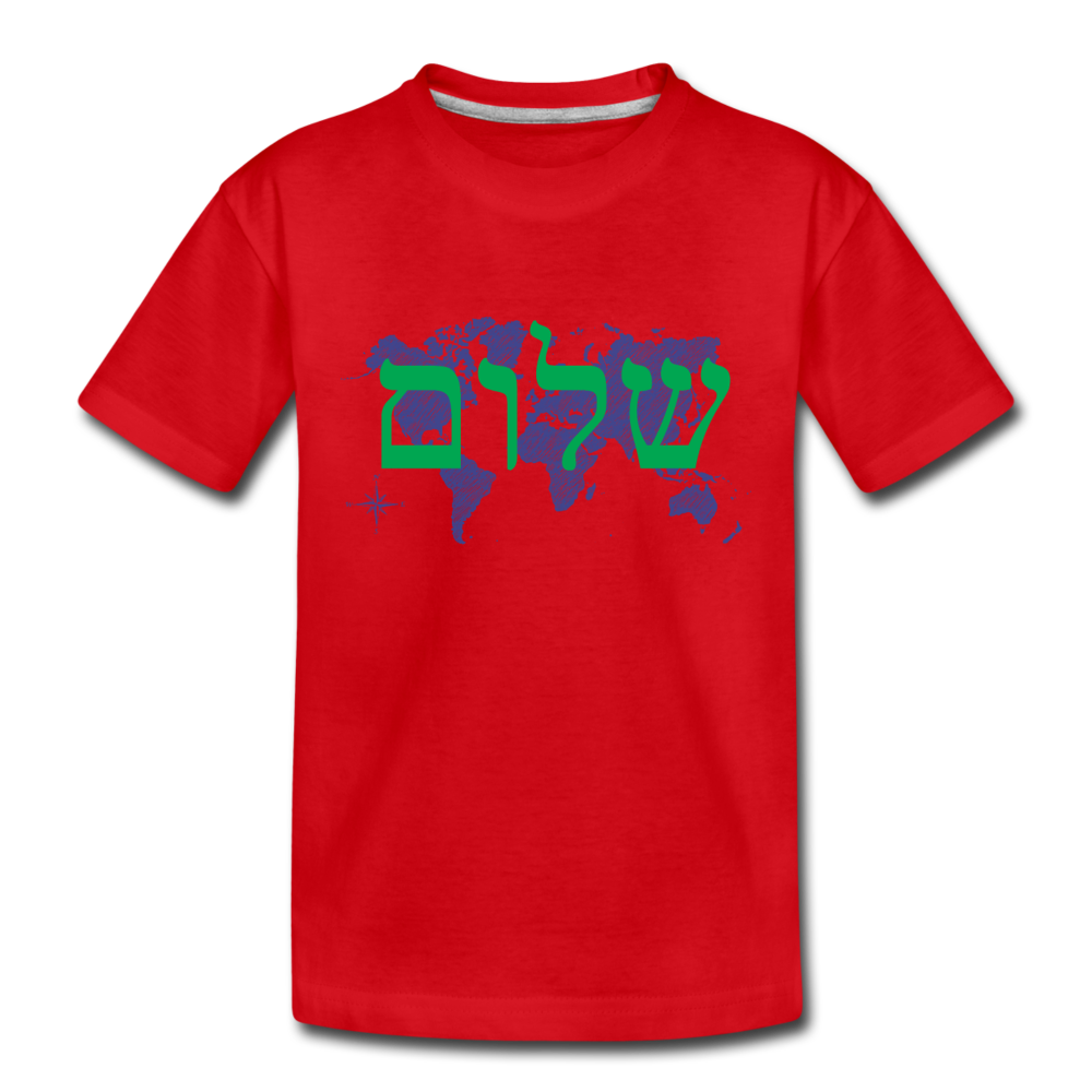 Peace on Earth - Toddler Premium T-Shirt - red