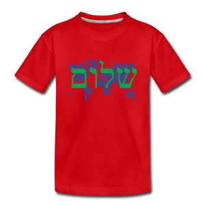 Peace on Earth - Toddler Premium T-Shirt - red