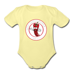 Holy Ghost Pepper - Organic Short Sleeve Baby Bodysuit - washed yellow