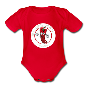 Holy Ghost Pepper - Organic Short Sleeve Baby Bodysuit - red