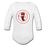 Holy Ghost Pepper - Organic Long Sleeve Baby Bodysuit - white