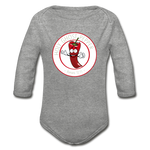 Holy Ghost Pepper - Organic Long Sleeve Baby Bodysuit - heather gray