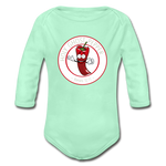 Holy Ghost Pepper - Organic Long Sleeve Baby Bodysuit - light mint