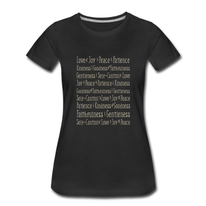 Fruit of the Spirit - Women’s Premium T-Shirt - black
