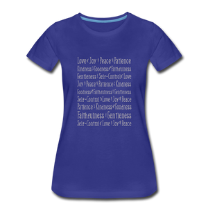 Fruit of the Spirit - Women’s Premium T-Shirt - royal blue