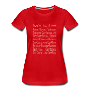 Fruit of the Spirit - Women’s Premium T-Shirt - red