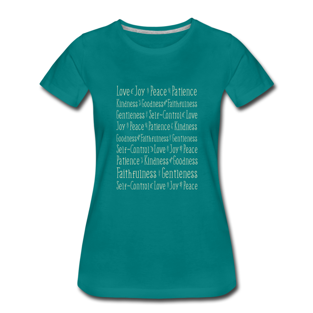 Fruit of the Spirit - Women’s Premium T-Shirt - teal