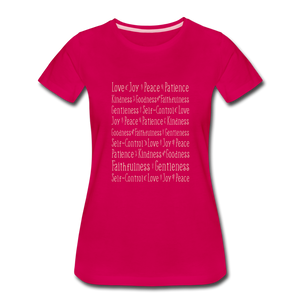 Fruit of the Spirit - Women’s Premium T-Shirt - dark pink