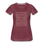 Fruit of the Spirit - Women’s Premium T-Shirt - heather burgundy