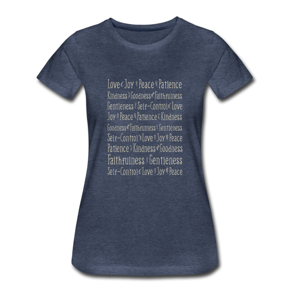 Fruit of the Spirit - Women’s Premium T-Shirt - heather blue
