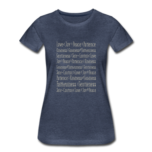 Fruit of the Spirit - Women’s Premium T-Shirt - heather blue