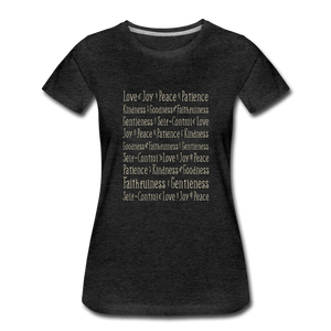 Fruit of the Spirit - Women’s Premium T-Shirt - charcoal gray