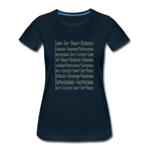 Fruit of the Spirit - Women’s Premium T-Shirt - deep navy