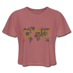 Peace on Earth - Women's Cropped T-Shirt - mauve