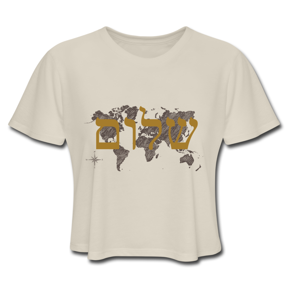 Peace on Earth - Women's Cropped T-Shirt - dust