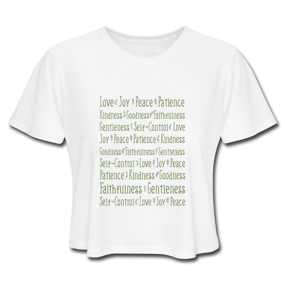 Fruit of the Spirit - Women's Cropped T-Shirt - white