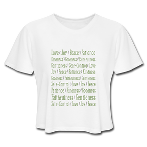 Fruit of the Spirit - Women's Cropped T-Shirt - white