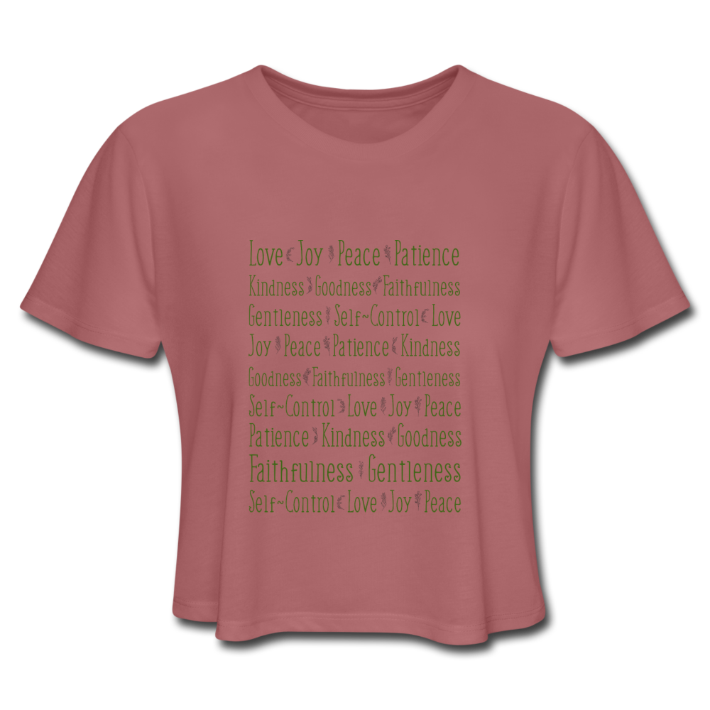 Fruit of the Spirit - Women's Cropped T-Shirt - mauve