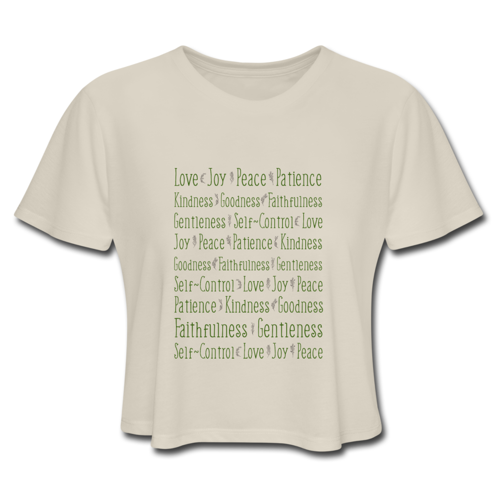 Fruit of the Spirit - Women's Cropped T-Shirt - dust
