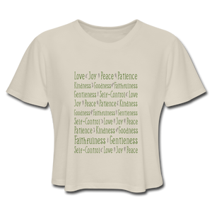Fruit of the Spirit - Women's Cropped T-Shirt - dust
