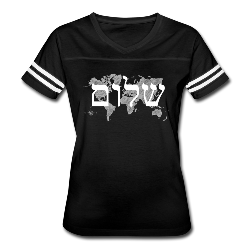 Peace on Earth - Women’s Vintage Sport T-Shirt - black/white