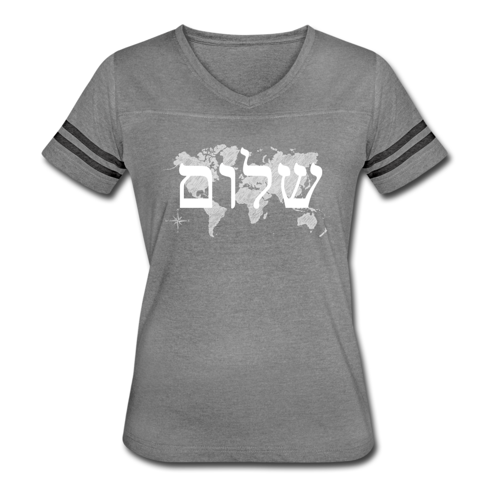 Peace on Earth - Women’s Vintage Sport T-Shirt - heather gray/charcoal