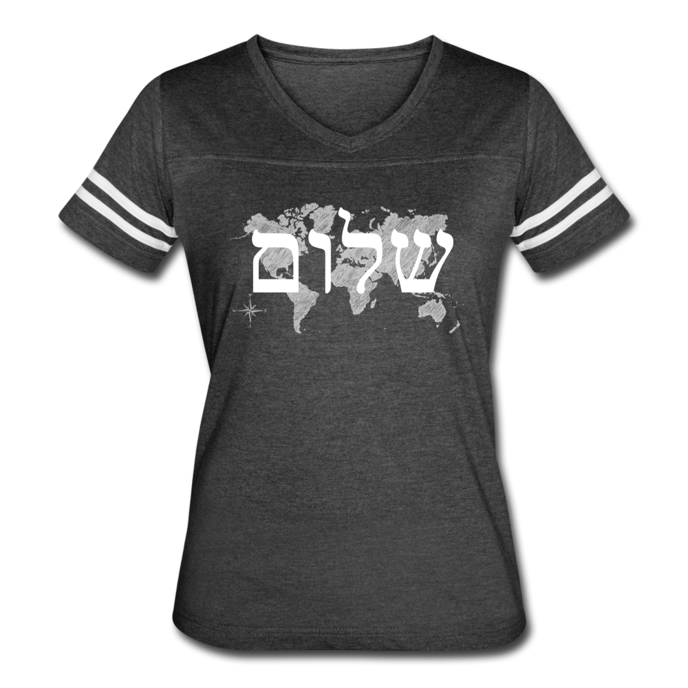 Peace on Earth - Women’s Vintage Sport T-Shirt - vintage smoke/white