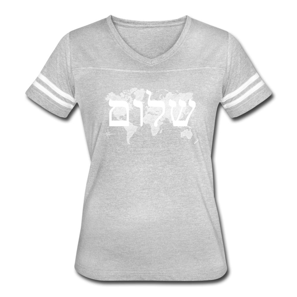 Peace on Earth - Women’s Vintage Sport T-Shirt - heather gray/white