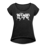 Peace on Earth - Women's Roll Cuff T-Shirt - heather black