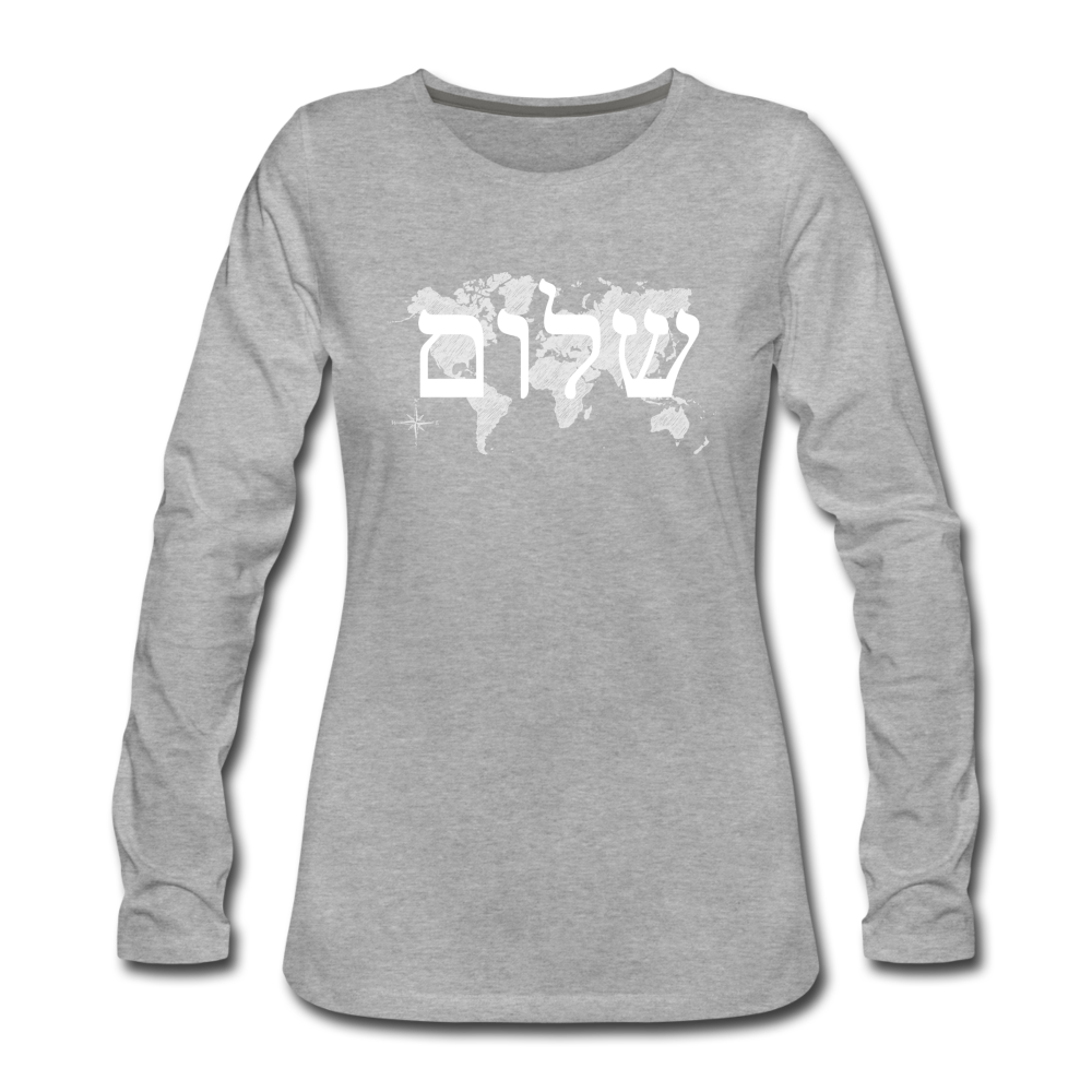 Peace on Earth - Women's Premium Long Sleeve T-Shirt - heather gray