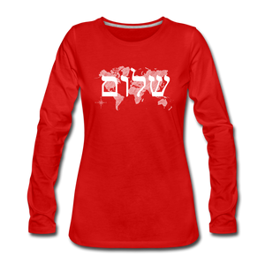 Peace on Earth - Women's Premium Long Sleeve T-Shirt - red