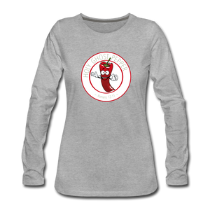 Holy Ghost Pepper - Women's Premium Long Sleeve T-Shirt - heather gray