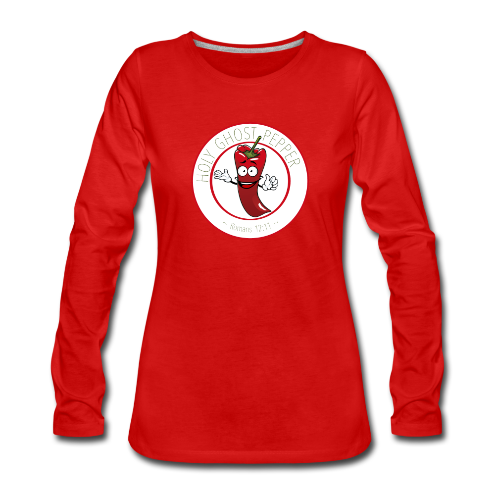 Holy Ghost Pepper - Women's Premium Long Sleeve T-Shirt - red