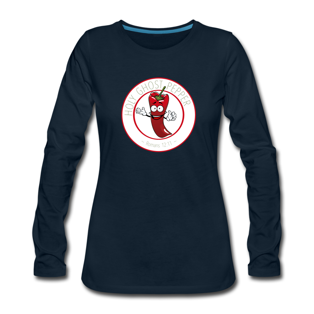 Holy Ghost Pepper - Women's Premium Long Sleeve T-Shirt - deep navy