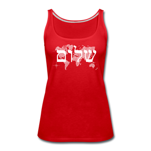 Peace on Earth - Women’s Premium Tank Top - red