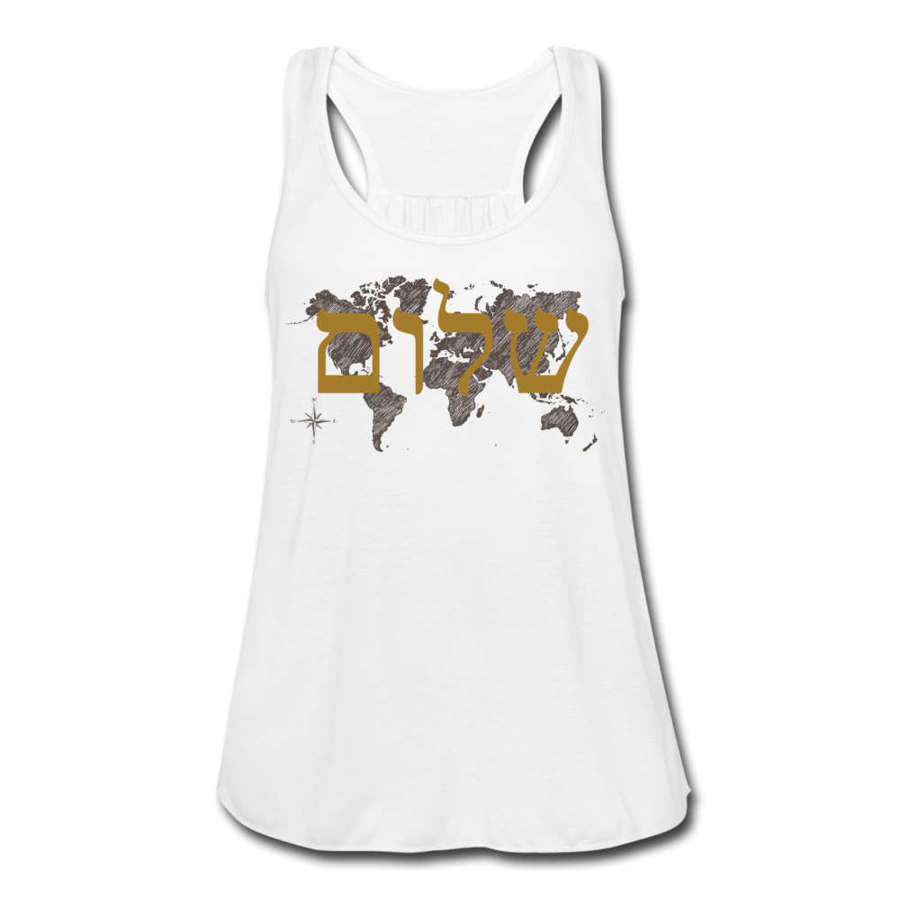 Peace on Earth - Women's Flowy Tank Top - white