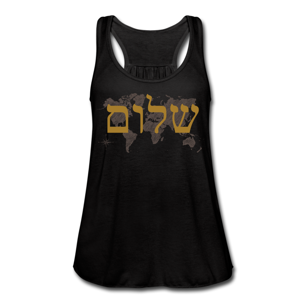 Peace on Earth - Women's Flowy Tank Top - black