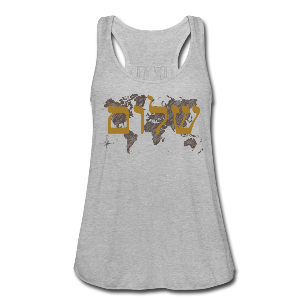 Peace on Earth - Women's Flowy Tank Top - heather gray