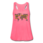 Peace on Earth - Women's Flowy Tank Top - neon pink