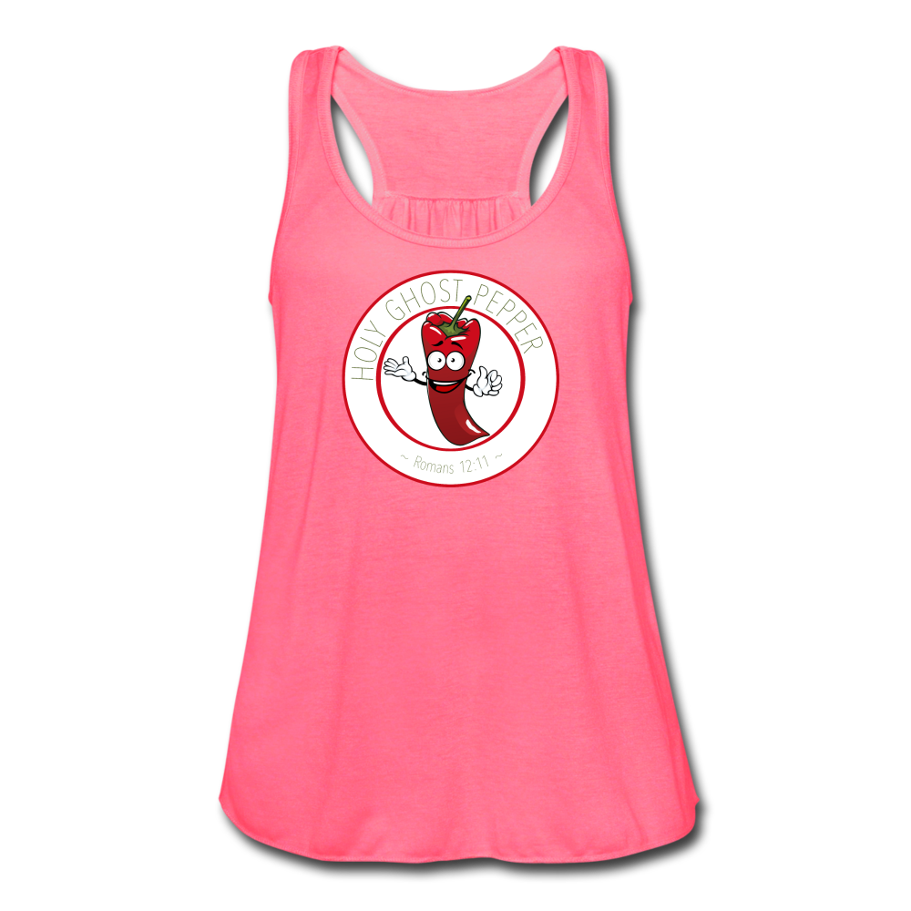 Holy Ghost Pepper - Women's Flowy Tank Top - neon pink