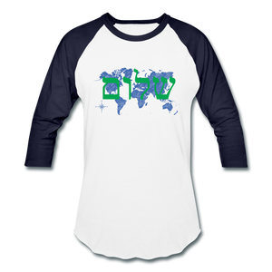 Peace on Earth - Baseball T-Shirt - white/navy
