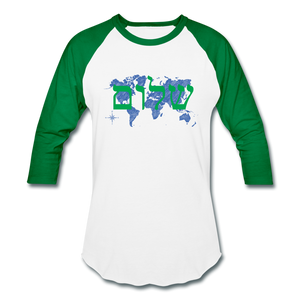 Peace on Earth - Baseball T-Shirt - white/kelly green