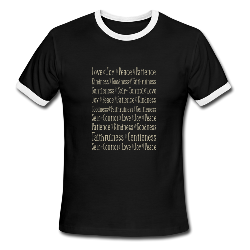 Fruit of the Spirit - Men's Ringer T-Shirt - black/white