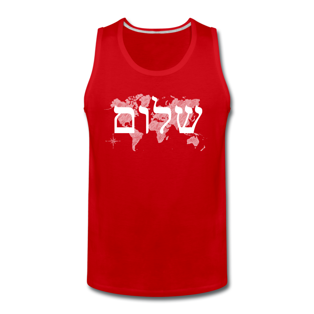 Peace on Earth - Men’s Premium Tank - red