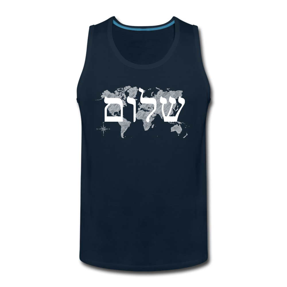 Peace on Earth - Men’s Premium Tank - deep navy