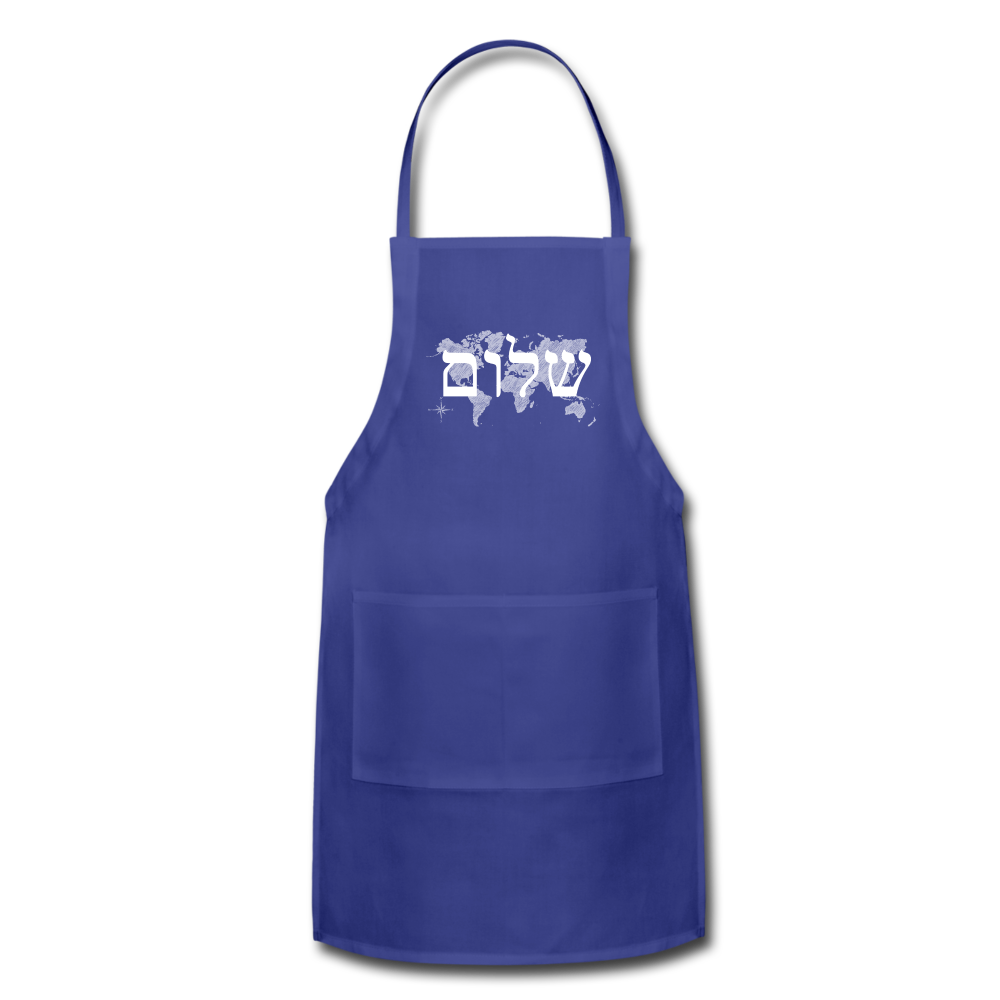 Peace on Earth - Adjustable Apron - royal blue