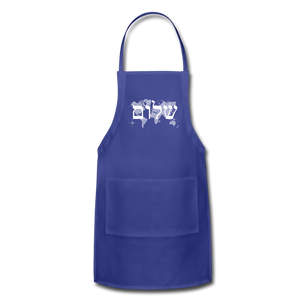 Peace on Earth - Adjustable Apron - royal blue