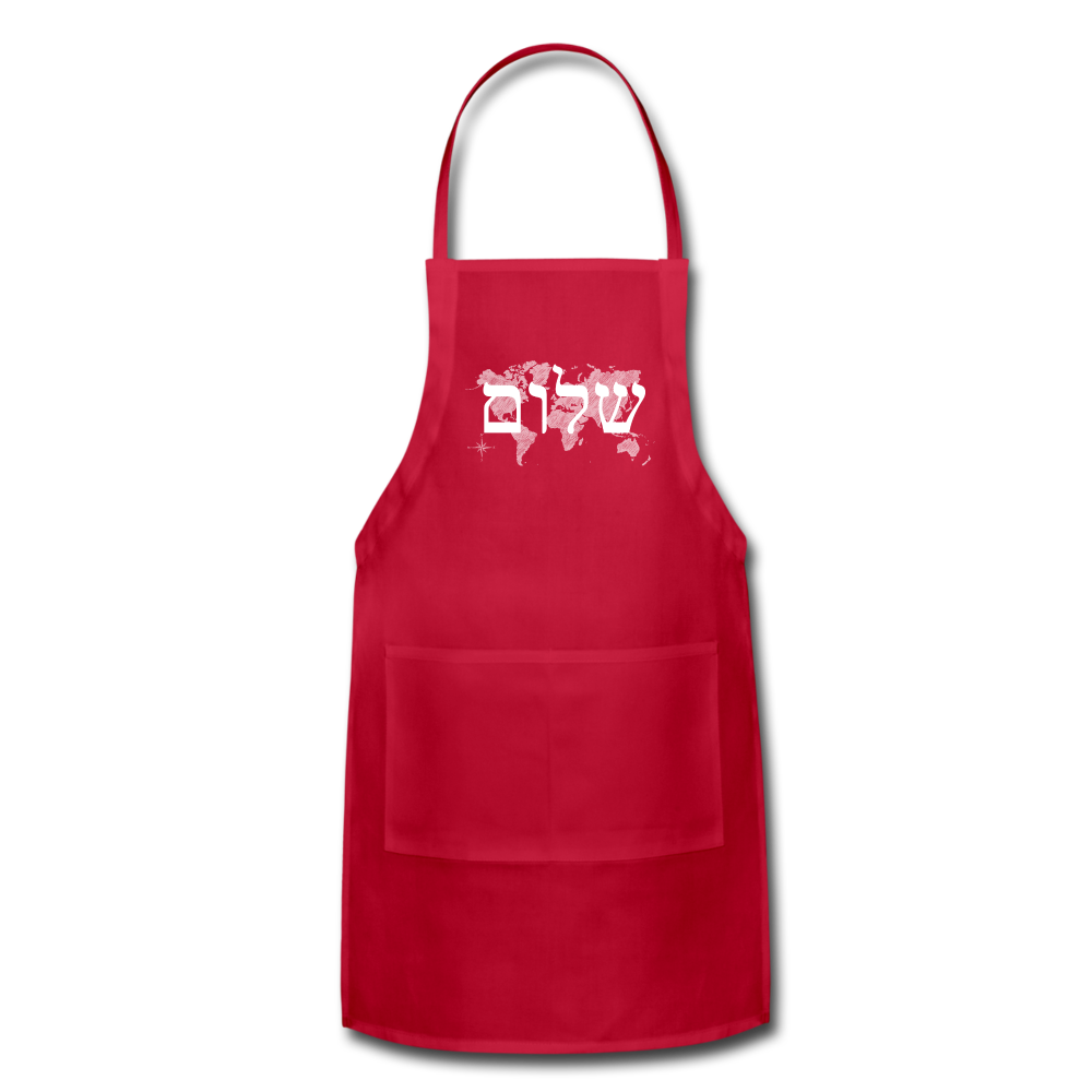 Peace on Earth - Adjustable Apron - red