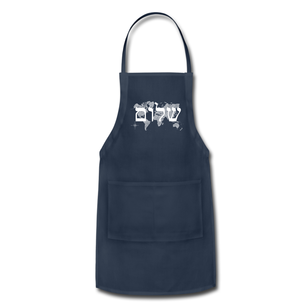Peace on Earth - Adjustable Apron - navy