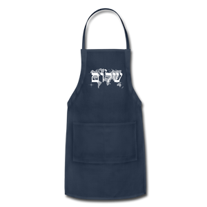 Peace on Earth - Adjustable Apron - navy